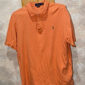 Polo by Ralph Lauren Orange Crew-Collar Polo with Embroidered Pony